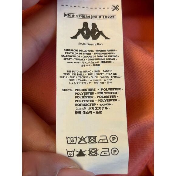 Kappa Banda Wrastoria Track Pants size S in Peach - Picture 10 of 10